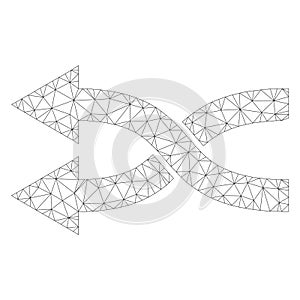 Mesh Vector Shuffle Arrows Left Icon