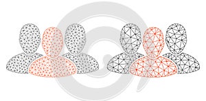 User Group Icon - Vector Triangle Mesh