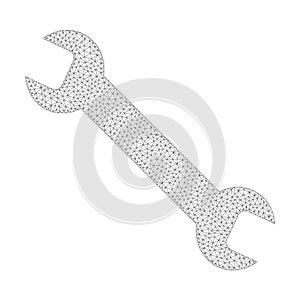 Mesh Vector Wrench Icon