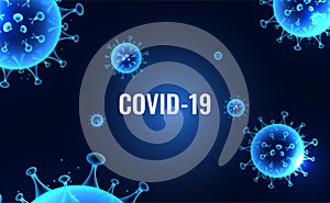 mesh Virus infection Covid-19,Coronavirus,Sars disease,SARS-CoV-2 disease on blue background