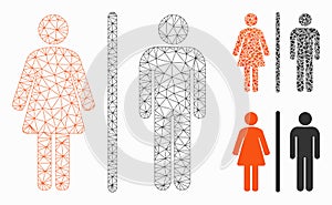 WC Vector Mesh Network Model and Triangle Mosaic Icon