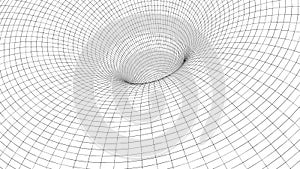 Mesh wormhole model representing fabric of space and time.