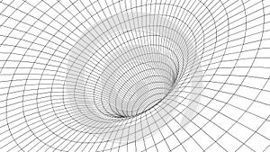 Mesh wormhole model representing fabric of space and time.