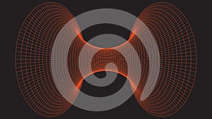 Mesh wormhole model representing fabric of space and time