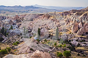 Meskendir Valley, Pink Valley. Cappadocia Turkey. Travel to Turkey concept