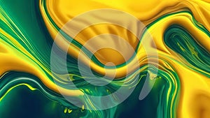 A mesmerising ink fusion of blazing yellow and green.