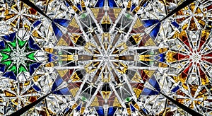 Vibrant Kaleidoscopic Crystal Pattern