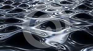 Abstract Liquid Metal Waves Background