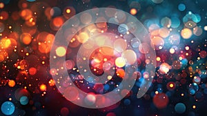 Mesmerizing Abstract Bokeh Lights Pattern with Blurred and Sharp Effects.