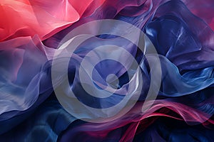 A mesmerizing abstract digital artwork featuring fluid, silk-like waves