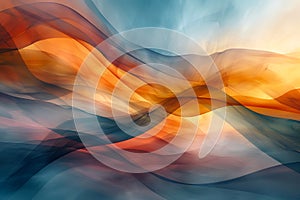 A mesmerizing abstract digital artwork featuring fluid, silk-like waves