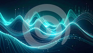 Abstract Digital Waves of Light and Data