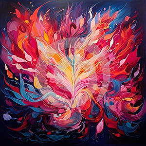 Vibrant Love: A Captivating Explosion of Colors photo