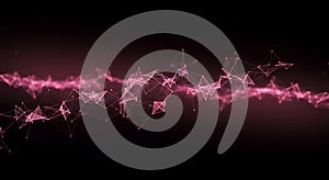 Pink Abstract Network