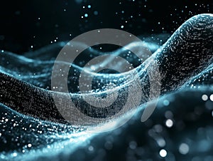 mesmerizing abstract representation of digital waves and data flow