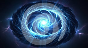 Abstract Blue Energy Vortex in Deep Space