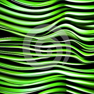 Mesmerizing abstract wallpaper with vibrant green neon lines pulsating and weaving energetically over a deep black background2