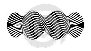 Abstract wavy stripe pattern, dynamic optical illusion background, vector design Generative AI