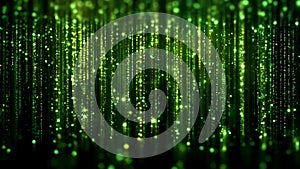 AI Generated Green Digital Matrix Background with Glowing Code Streams ai generated (ai generated)