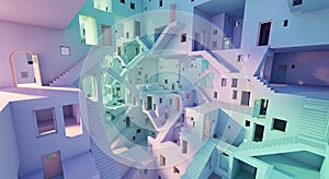 Escher-Inspired Architectural Illusion