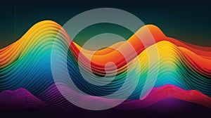 The Mesmerizing Beauty of Colorful Waves and Gradients. Generative AI