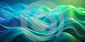 Blue green blur gradient with noise texture photo