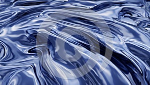 Experience the dynamic, liquid-like flow of abstract blue waves.