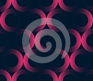 Mesmerizing Circles Seamless Pattern Trendy Vector Black Purple Abstraction photo