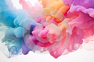 Vibrant Translucent Rainbows and Ethereal Watercolor Clouds photo