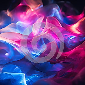 Vibrant Energy Fields: Abstract Geometric Shapes in Neon Colors photo
