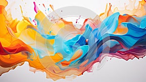 Vibrant Chaos: Abstract Close-Up of Swirling Colors