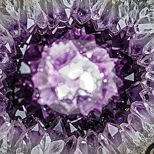 Vibrant Amethyst Geode Texture Close-up