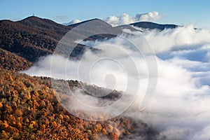 Mesmerizing Cloud Inversions Pounding Mill Overlook NC