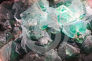 Mesmerizing cluster of green fluorite crystals photo