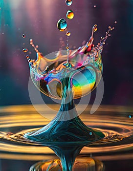 Mesmerizing Colliding Droplets Creating Beautiful Visual Impact