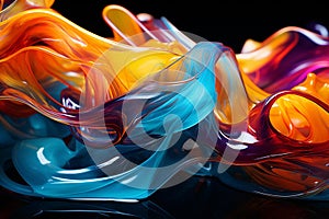 Mesmerizing Color Swirls: Vibrant Motion and Contrasting Hues