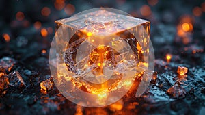 Rotating Cube Abstract Design - Seamless Looping 3D Animation