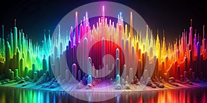 A Stunning 3D Render of an Abstract Multicolor Spectrum