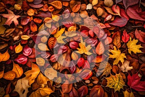 The mesmerizing dance of autumn leaves in a secluded forest,