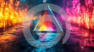 A mesmerizing dark prism background with sharp, angular lines and a sense of depth. Generative AI