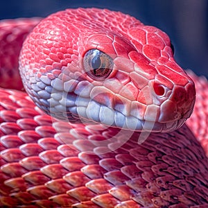 Mesmerizing details of a snake in close-up.