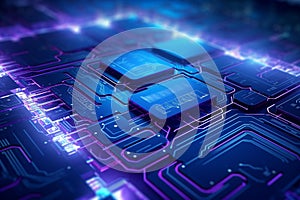 Futuristic Circuitry: A Vibrant Digital Abstract