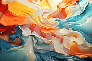 Vibrant Swirling Abstract: Fluid Movement Digital Illustration