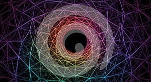 A mesmerizing digital pattern featuring intricate, interconnected lines forming a