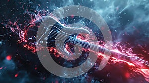 A mesmerizing display of technical skill and creative expression a guitarists plasma guitar fusion solo leaves the crowd