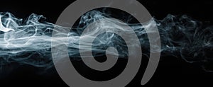 The mesmerizing elegance of swirling smoke against a dark background. AI generated image photo