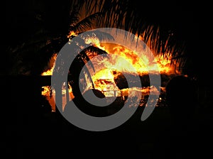 Mesmerizing fire in a tropics