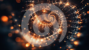 mesmerizing fractal design with luminous energy patterns, representing scientific exploration photo