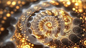 mesmerizing fractal design with luminous energy patterns, representing scientific exploration photo