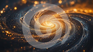 mesmerizing fractal design with luminous energy patterns, representing scientific exploration photo
